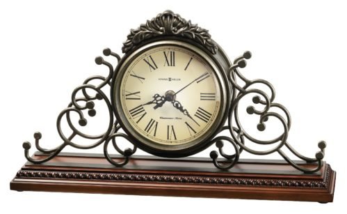 Howard Miller Adelaide Mantel Clock 635130 Antique Wrought-Iron Metal Timepiece