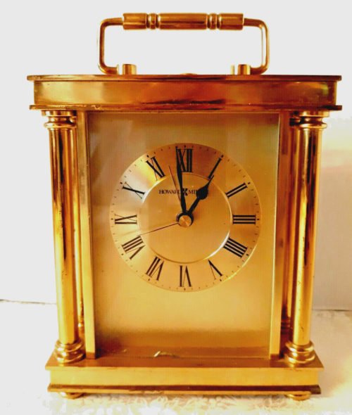 Howard Miller Audra Table Alarm Clock With Brass Carriage #645-584