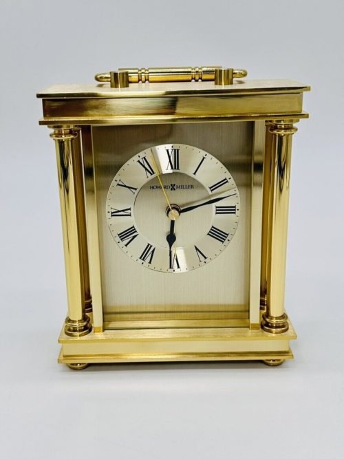 Howard Miller Audra Table Clock 645-584 Brass, Keeps Excellent Time