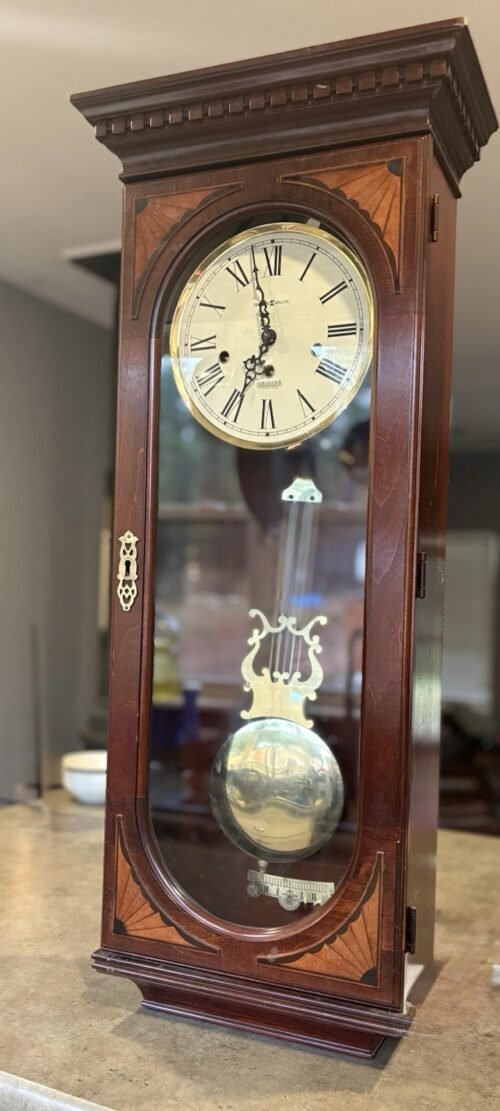 Howard Miller Au Sable Wall Clock Model 613-637 Windsor Cherry