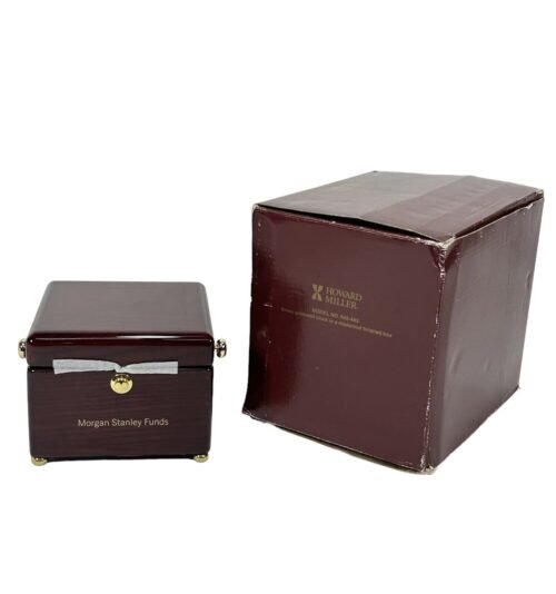 Howard Miller "Bailey" Tabletop Clock ~ Brass Gimbaled Clock in Rosewood Box