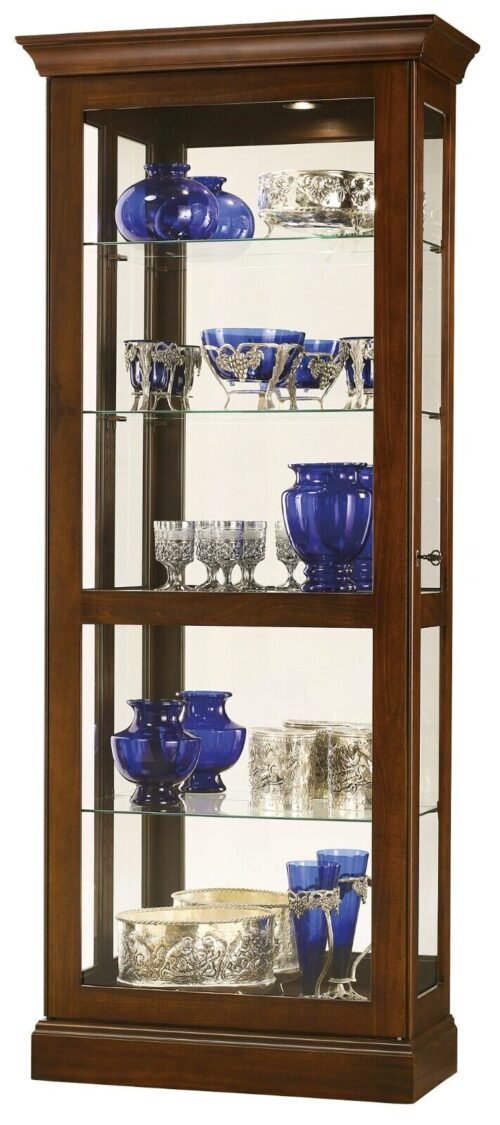 Howard Miller Berends IV Curio Cabinet 680580 Cherry Bordeaux 5 Level Display