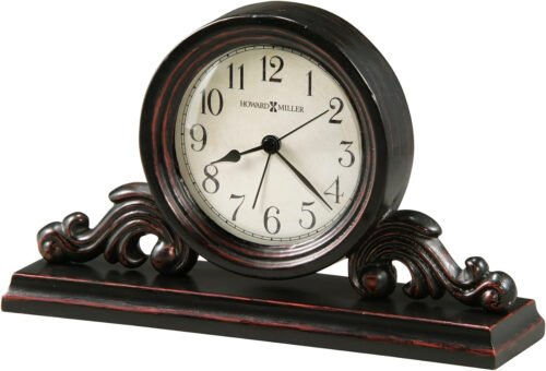 Howard Miller Bishop Table Clock - Vintage Quartz Movement with Wooden and Metal
