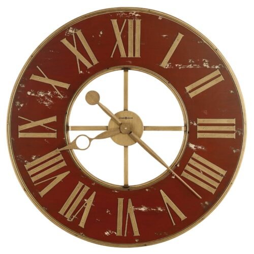 Howard Miller Boris Wall Clock 625649 Oversized Red Wrought Iron Clock