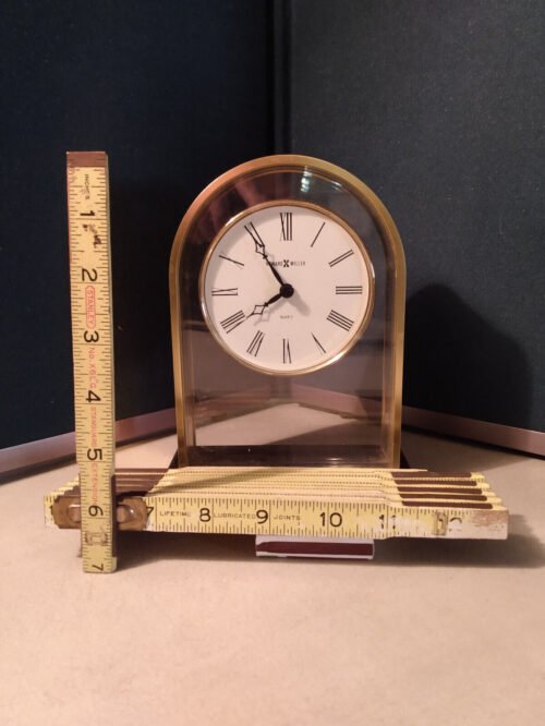 Howard Miller Brass Gold Finish Mantle Desk Table Clock NonProfit EDU Org