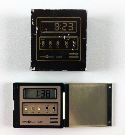 Howard Miller Brass Qartz Digital Travel Alarm Clock Model 622-759 - In Box