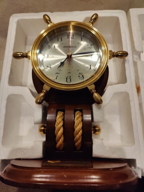 Howard Miller Britannia 12" Table Clock 613-467 Weather Maritime Brass Nautical