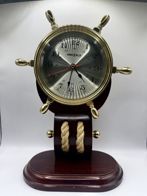 Howard Miller Britannia Table Clock 613467 Weather & Maritime Ship's Wheel Clock