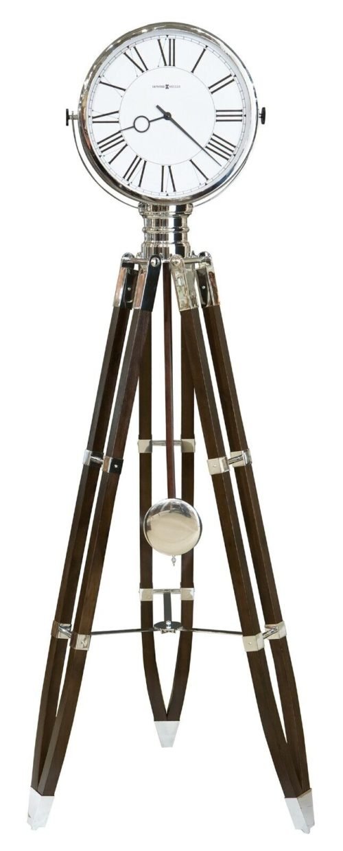 Howard Miller Chaplin Floor Clock 615070 Black Coffee Tripod Vertical Home Decor