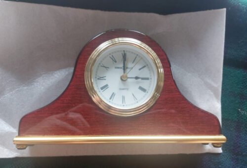 Howard Miller Cherry Wood Mantel Clock/Alarm Clock NIB
