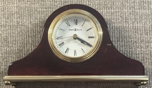 Howard Miller Clock Desk Table Alarm Mantle Tabletop Model 613489 Battery