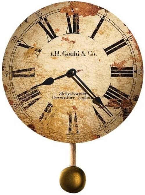 Howard Miller Dayton Wall Clock II 549-661 – Aged Finish Metal Frame, Anti