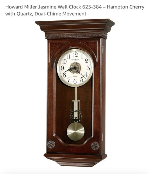 Howard Miller Eastmont Wall Clock 625-384 Hampton Cherry Pendulum Clock