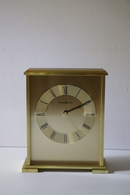 Howard Miller Exton table clock brass decor GREAT vintage condition rare find