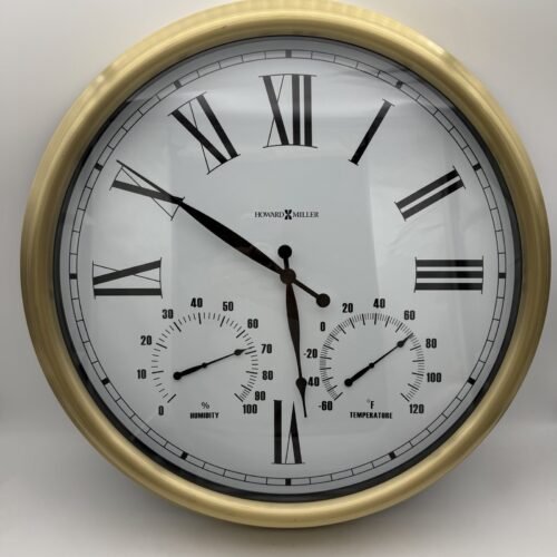 Howard Miller Gold 24” 625-286 Patio Weather Station Clock