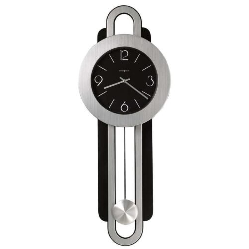 Howard Miller Gwyneth Wall Clock, brushed nickel and satin black - 625340