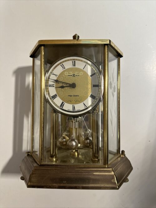 Howard Miller Hexagon Gold Tone Quartz Anniversary Clock