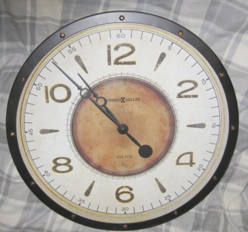 Howard Miller Kayden Gallery 20.5" Black Finish Wall Clock w/Rust & Bronze Tones