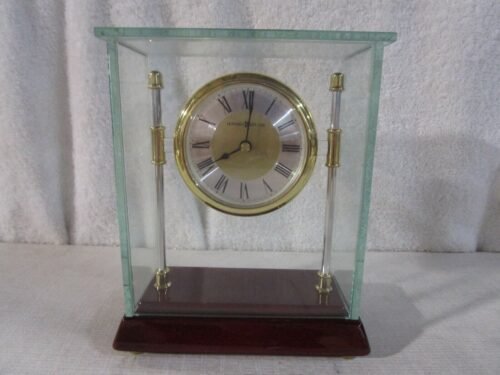 HOWARD MILLER KENSINGTON ROSEWOOD CLOCK GLASS BRACKET CASE, TABLE, MANTLE, SHELF