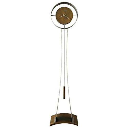 Howard Miller Kira Floor Clock 615-108 – Aged Silver Finished Metal, Vertical