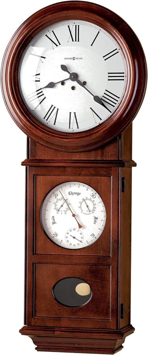 Howard Miller Lawyer II Wall Clock 620249 Windsor Cherry Home Decor Barometer