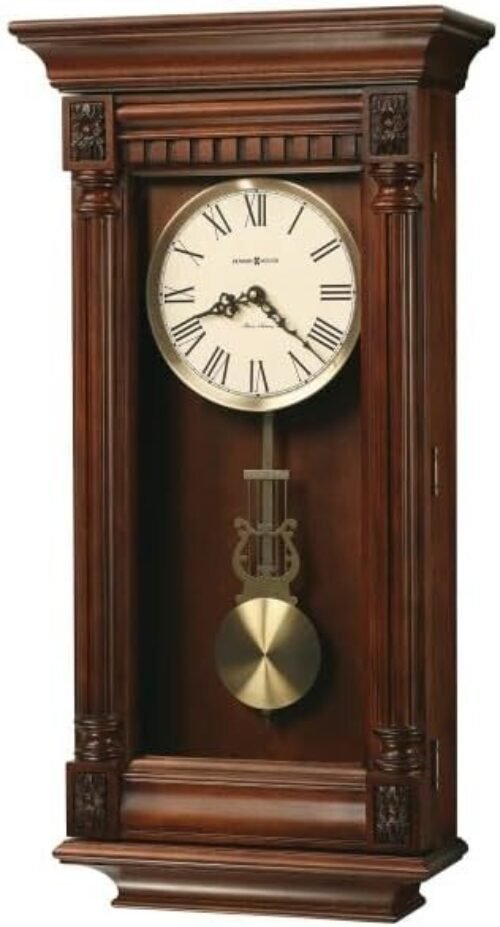 Howard Miller Lewisburg Wall Clock 625474 Tuscany Cherry Pendulum Timepiece