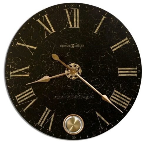 Howard Miller London Night Wall Clock 620474 Oversized Aged Gold Medallion new