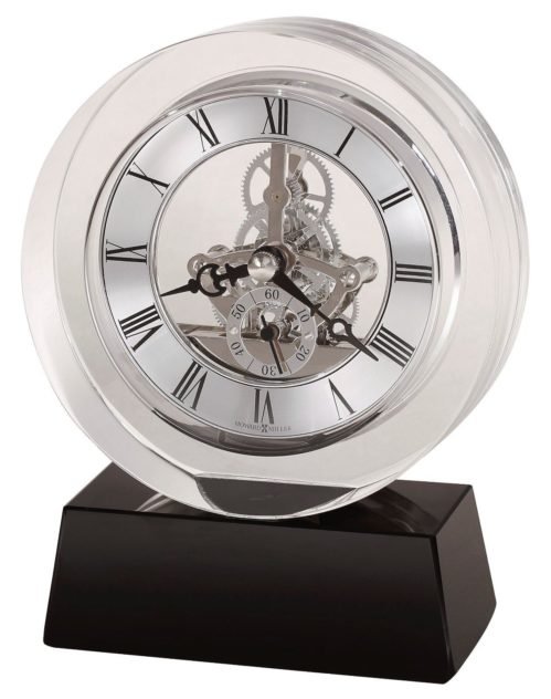 HOWARD MILLER MANTEL CLOCK -FUSION 645-758 OPTICAL CRYSTAL TABLE CLOCK
