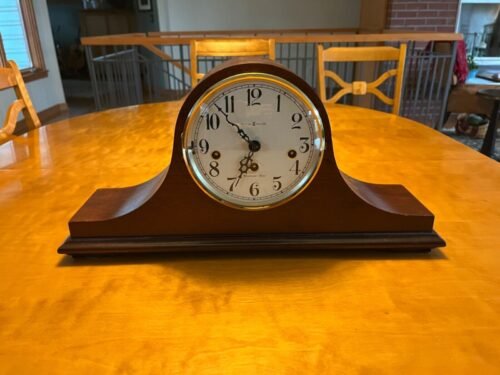 Howard Miller Mantel Clock with Westminster Chimes - Key 340-020 - Cherry Wood