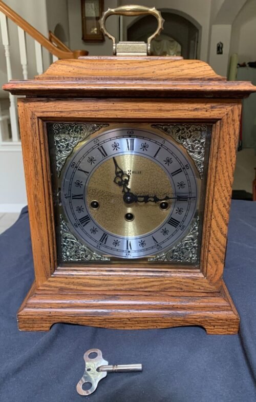 Howard Miller Mantle Clock Model 612-438 Winding Wood Made in Germary
