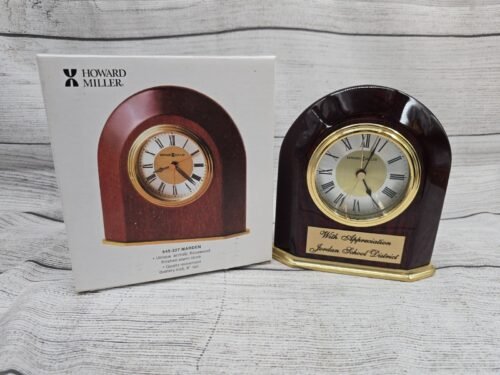 Howard Miller Marden 645-227 Arched Rosewood Finished Alarm Clock HAS LOGO