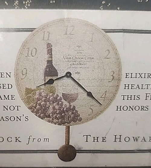 Howard Miller Moment in Time VIEUX CHATEAU CERTAN II Clock w/ Pendulum Wine NEW