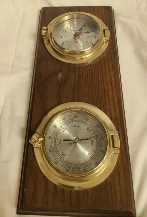 Howard Miller Nautical Wall Clock Barometer Mounted