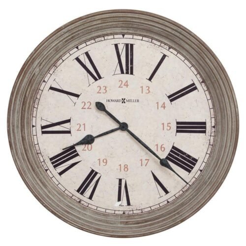 Howard Miller Nesto Wall Clock 30.75"X30.75" Classic Round Metal Glass Black