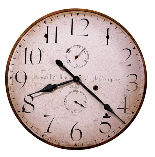 Howard Miller Original IV Wall Clock 620315 Classic Antiquated Analog Timepiece