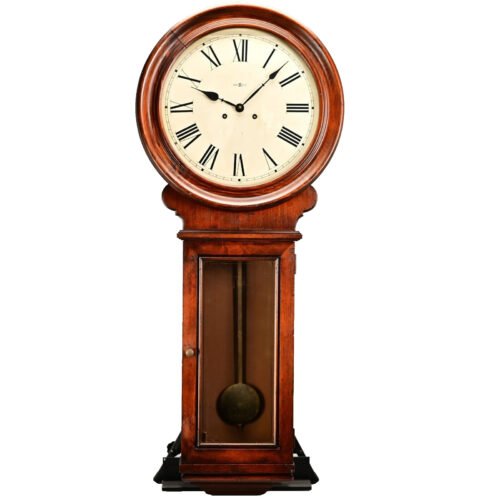 HOWARD MILLER Original Vintage Signed Tall Chiming Striking Regulator Wall Clock