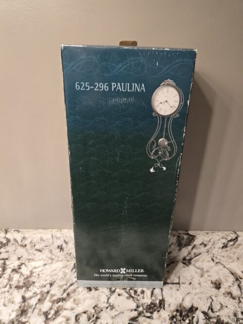 Howard Miller Paulina Wall Clock Wrought Iron Antique Pendulum Design Quartz 22"