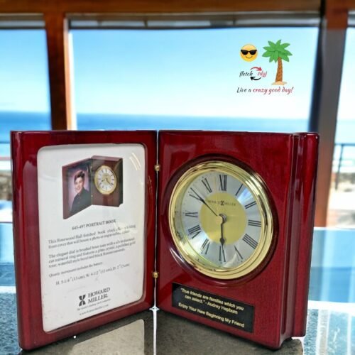 Howard Miller Portrait Clock Photo Book Desk Display Gift Friend Memories 645497