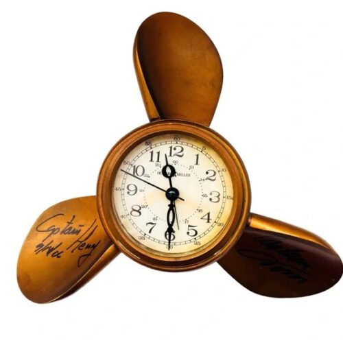 Howard Miller Propeller Alarm Clock Wall Hanging Signed