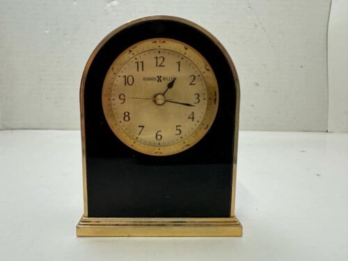 Howard Miller Quartz Brass Clock Desk Mantle Clock 4 X 3