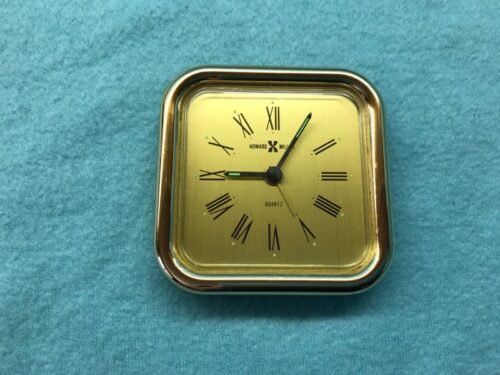 Howard Miller Quartz Brass Travel Alarm Clock 4RE936