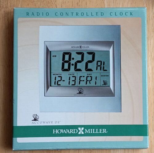 Howard Miller Radio Controlled LCD Clock ACCUWAVE DS NEW BOX Table Wall MIB