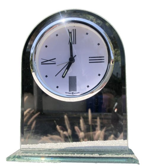 Howard Miller Regent Table Alarm Clock 645-579 Quartz Beveled Glass Arch Analog