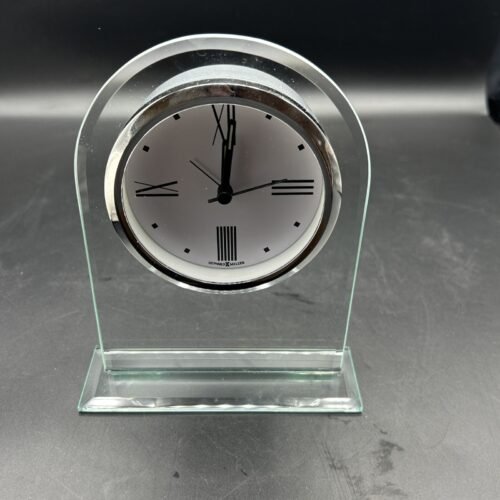Howard Miller Regent Table Clock 645579 Quartz Alarm Beveled Glass Arch Clock