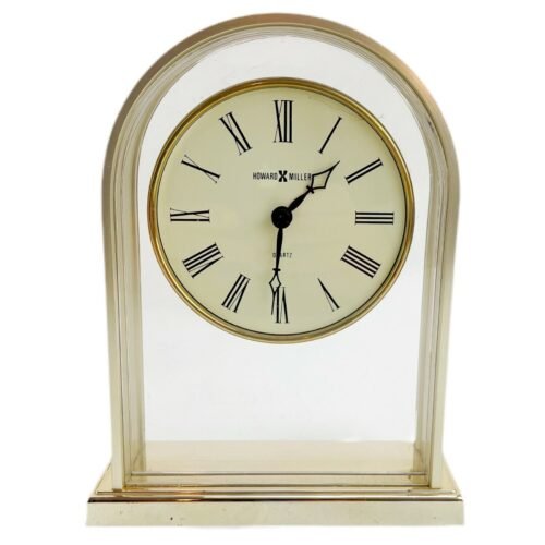 Howard Miller Reminisce Table Clock 613-118 Brushed Brass Finish Quartz Movement