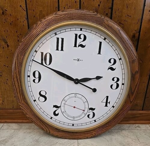 Howard Miller Round Gallery Wall Clock 622-757 26" Diameter VTG Large Working