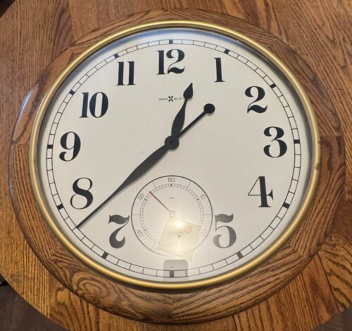 Howard Miller Round Gallery Wall Clock 622-757 26" Diameter VTG Large Working