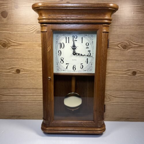 Howard Miller Sandringham Oak Wall Clock - Dual Chime Battery Operated Version