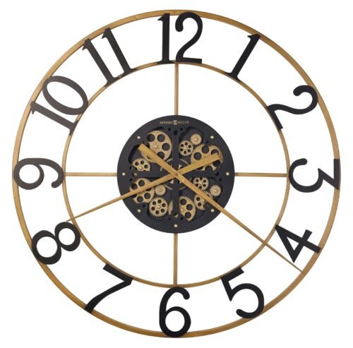Howard Miller Shiloh Wall Clock 625818 Oversized Antique Gold Wrought Iron Clock