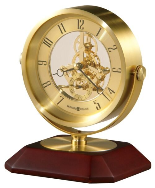 Howard Miller Soloman Table Clock 645674 Elegant Brushed Brass Home Accent Clock